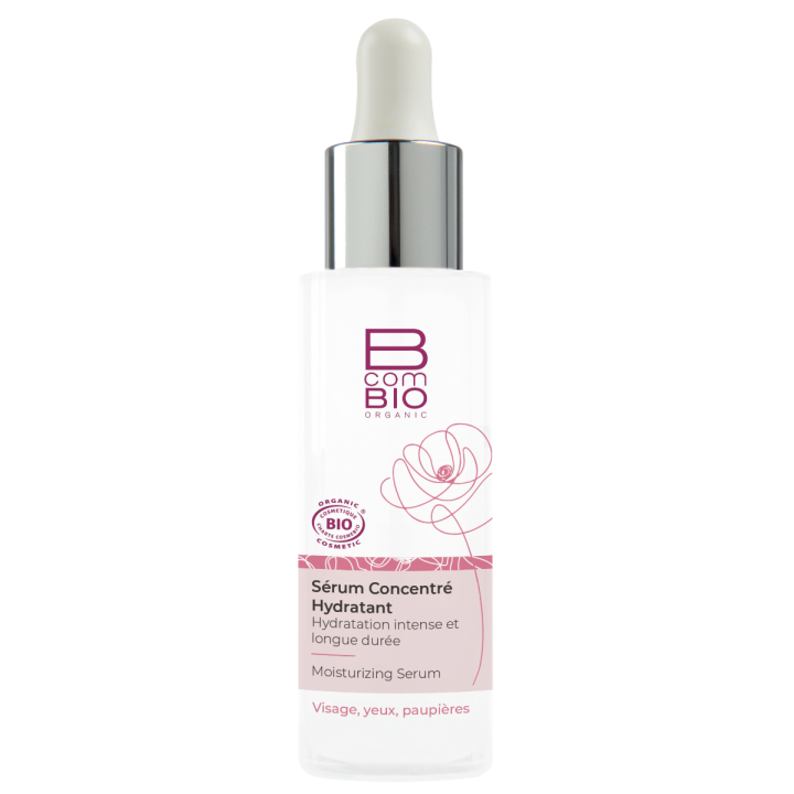 Feuchtigkeitsspendendes Konzentrat-Serum für Gesicht und Augen BcomBIO - Flasche mit 30 ml
