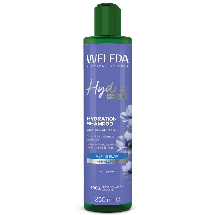 Hydra Shine Shampoo für Feuchtigkeit Weleda - Flasche mit 250 ml