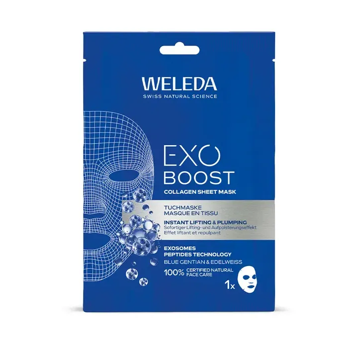 Exo Boost Collagen Tuchmaske Weleda - eine Maske