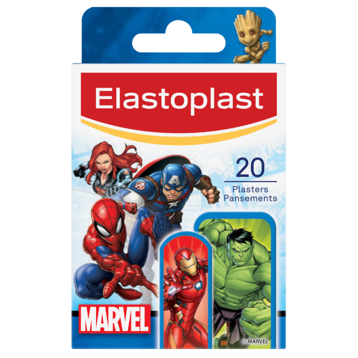 Marvel Elastoplast Kinderpflaster - Packung mit 20 Pflastern