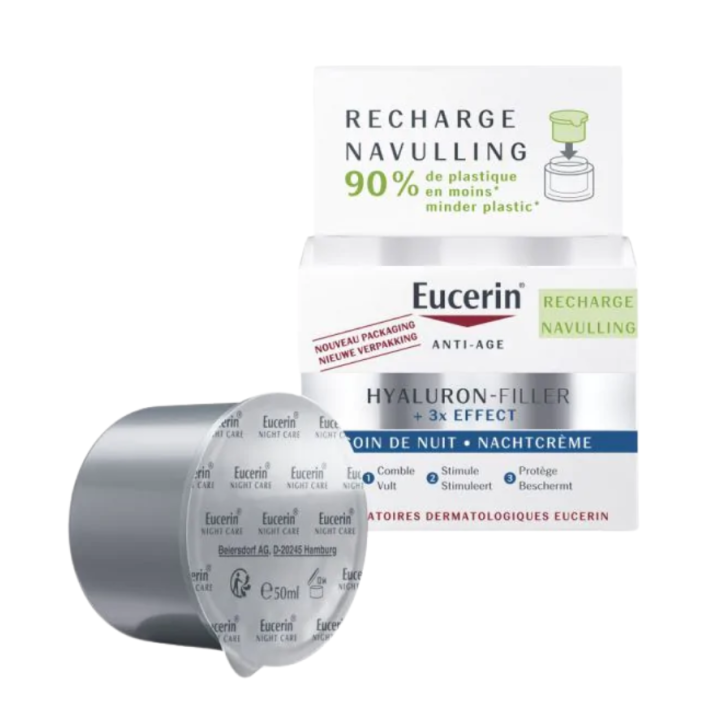 Hyaluron-Filler + 3x Effekt Nachtpflege Eucerin - Nachfüllpackung 50 ml