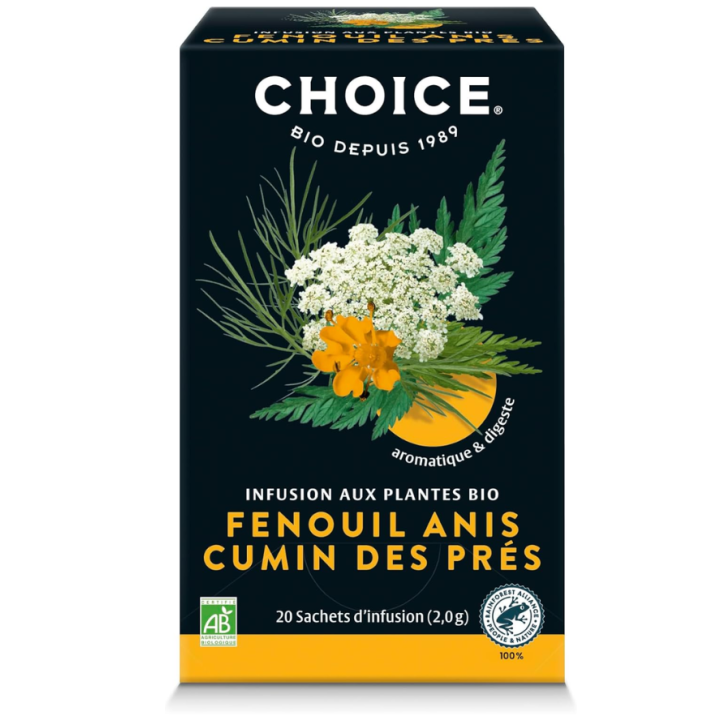 Bio-Kräutertee Fenchel Anis Kümmel Choice - 17 Beutel Box