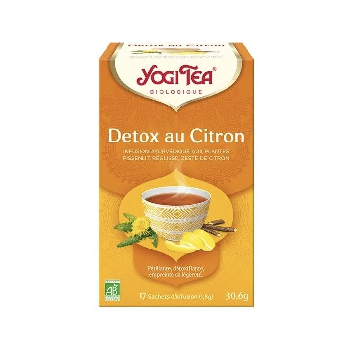 Detox Zitrone BIO Yogi Tea - Box mit 17 Beuteln