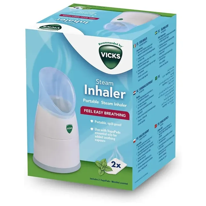 Steam Inhaler Dampfinhalator mit VapoPads V1300 Vicks - 1 Inhalator und 2 VapoPads