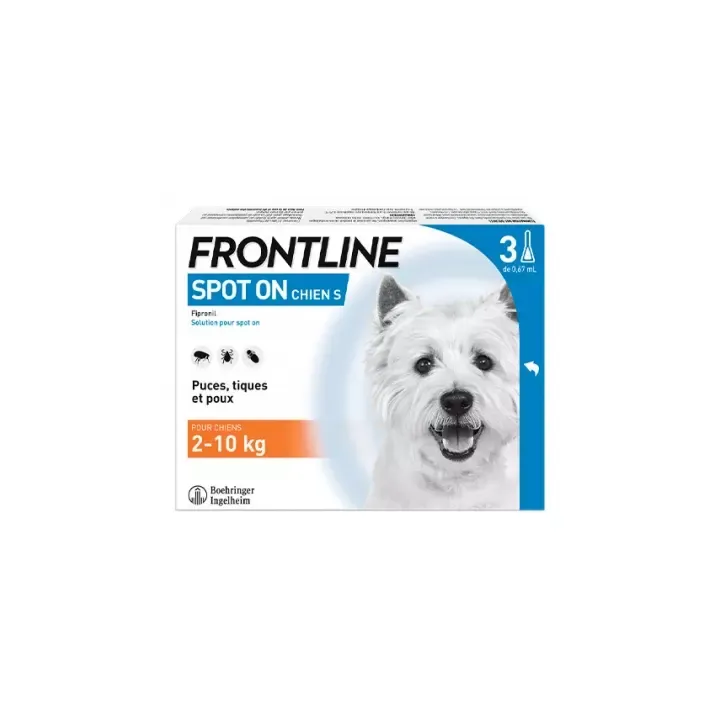 Frontline Spot One Hunde 2-10 kg - 3 Pipetten zu 0,67 ml