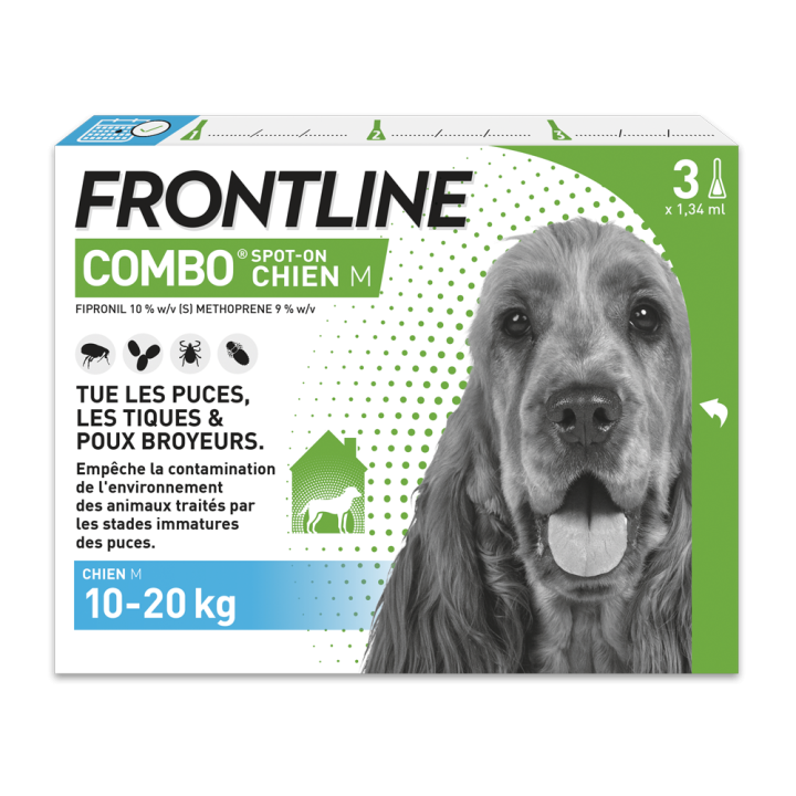 Frontline Combo Spot-On Hunde 10-20 kg - 3 Pipetten zu 1,34 ml