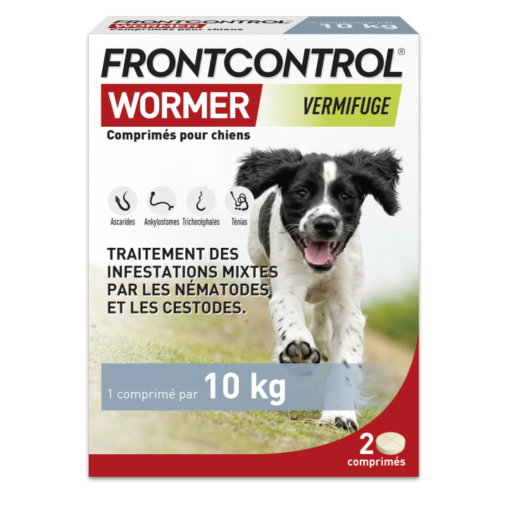 Frontcontrol Wurmkur für Hunde - Packung mit 2 Tabletten