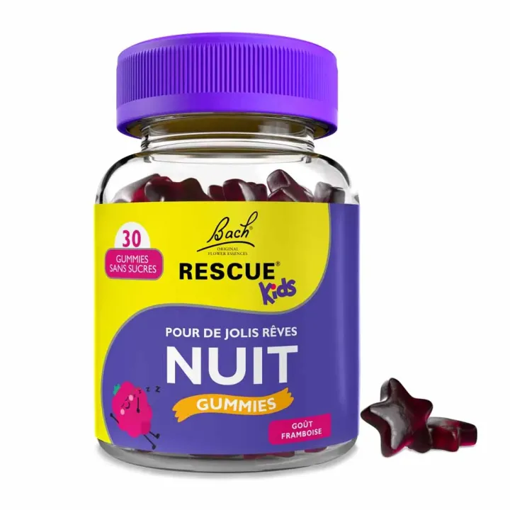 Rescue Nacht Kinder Gummibärchen schöne Träume Himbeergeschmack - Dose mit 30 Gummibärchen