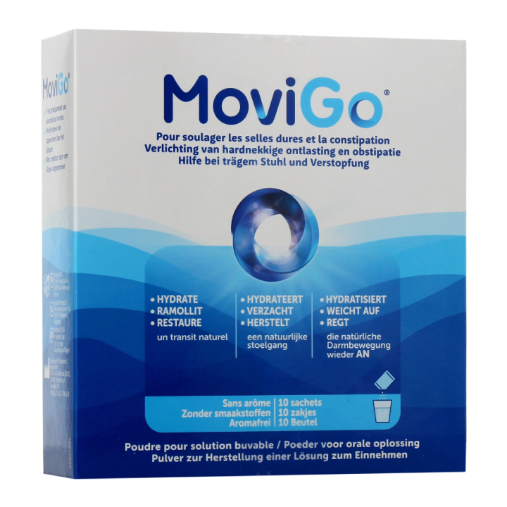 MoviGo harte Stühle und Verstopfung Norgine - Packung mit 10 Beuteln