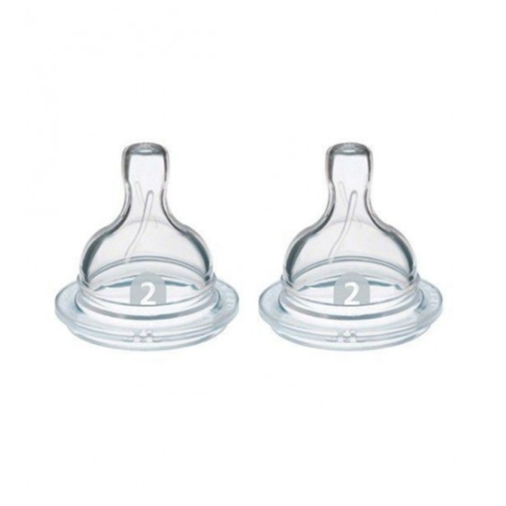 Luftflex-Schnuller 2 Löcher langsamer Fluss 1 Monat+ Avent - 2 Schnuller