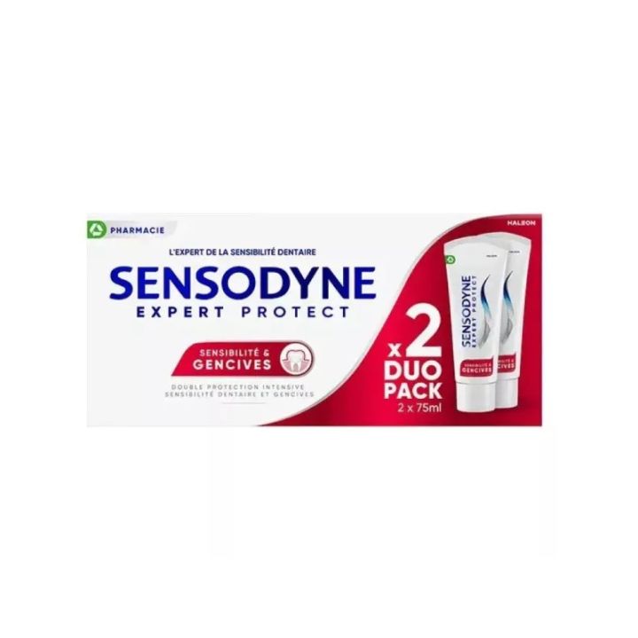 Zahnpasta für empfindliche Zähne und Zahnfleisch Sensodyne - 2er-Pack mit 75 ml Tuben