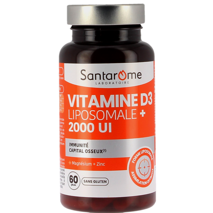 Vitamin D3 Liposomal+ 2000µg Santarome - Dose von 60 Kapseln