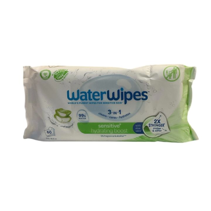 Aloe Vera Feuchttücher Waterwipes - Packung mit 60 Tüchern