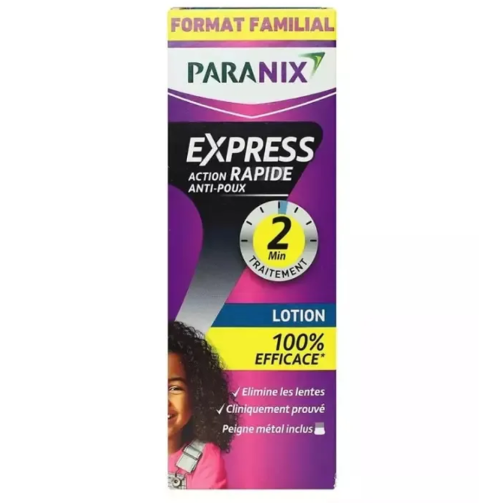 Express-Aktion schnelles Anti-Läuse Familienformat Paranix - Flasche 195ml + ein Kamm