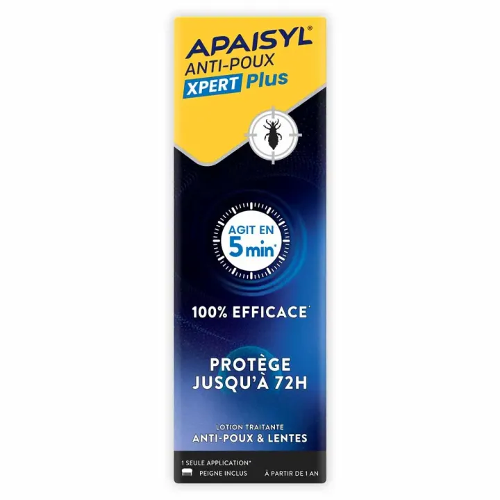 Apaisyl Xpert Plus Läuse- und Nissenlotion - 100 ml Flasche mit Kamm
