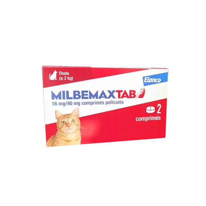 Milbemaxtab Tabletten für Katzen - Packung mit 2 Tabletten