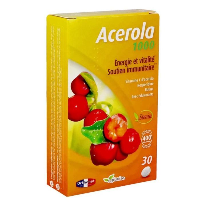 Acérola 1000 Orthonat - Packung mit 30 Tabletten