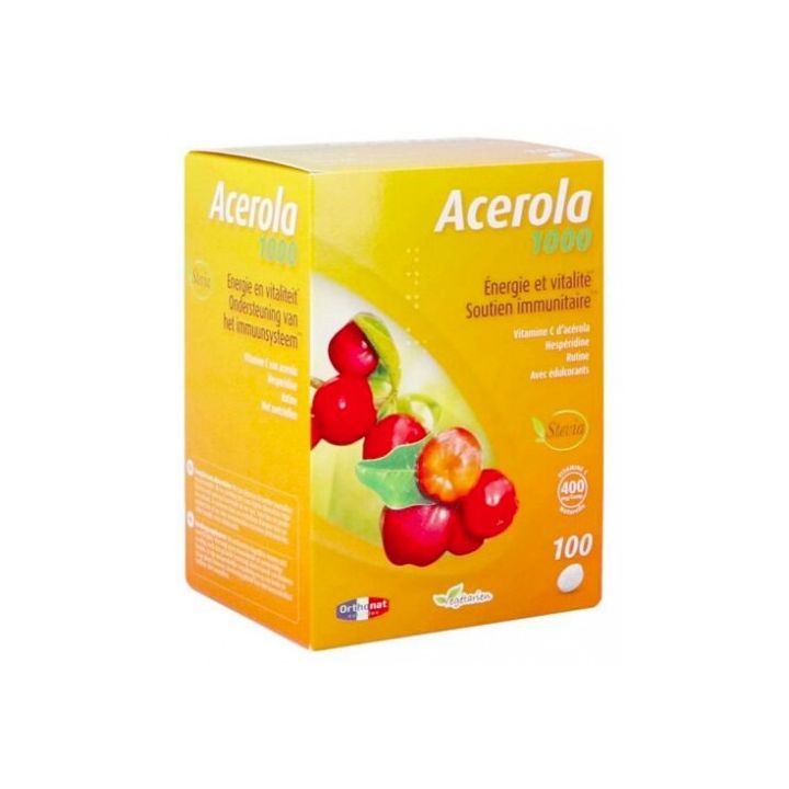 Acérola 1000 Orthonat - Packung mit 100 Tabletten