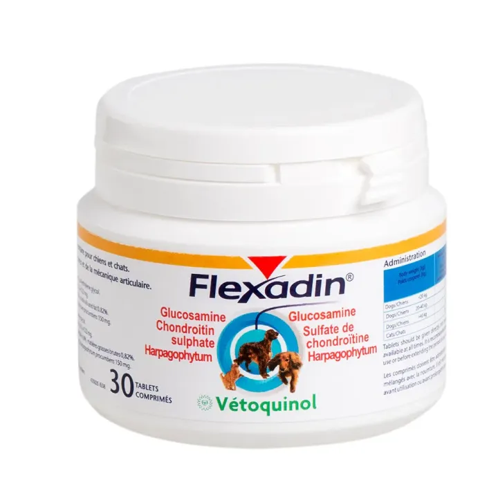 Flexadin Arthrose Hund und Katze Vetoquinol - Dose mit 30 Tabletten
