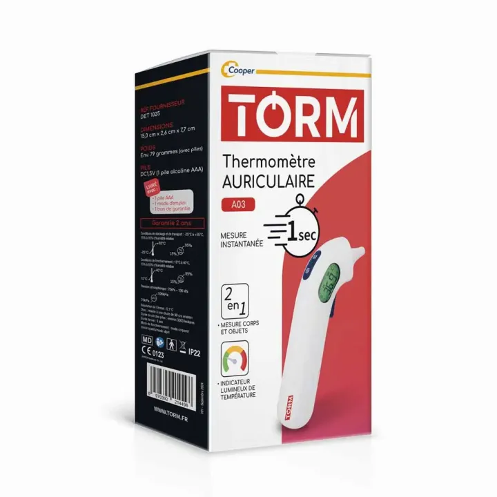 Ohrthermometer A03 2in1 Torm Cooper - ein Thermometer