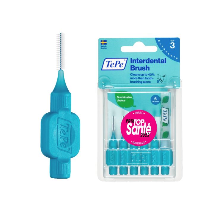 Original Interdentalbürsten blau Größe 3 (0,6 mm) TePe - 6 Bürsten