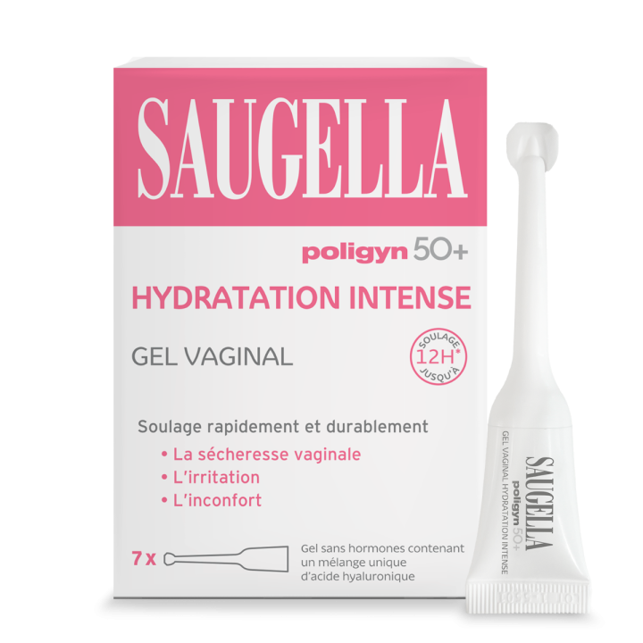 Poligyn 50+ intensive Vaginalhydratation Gel Saugella - 7 Tuben à 5ml
