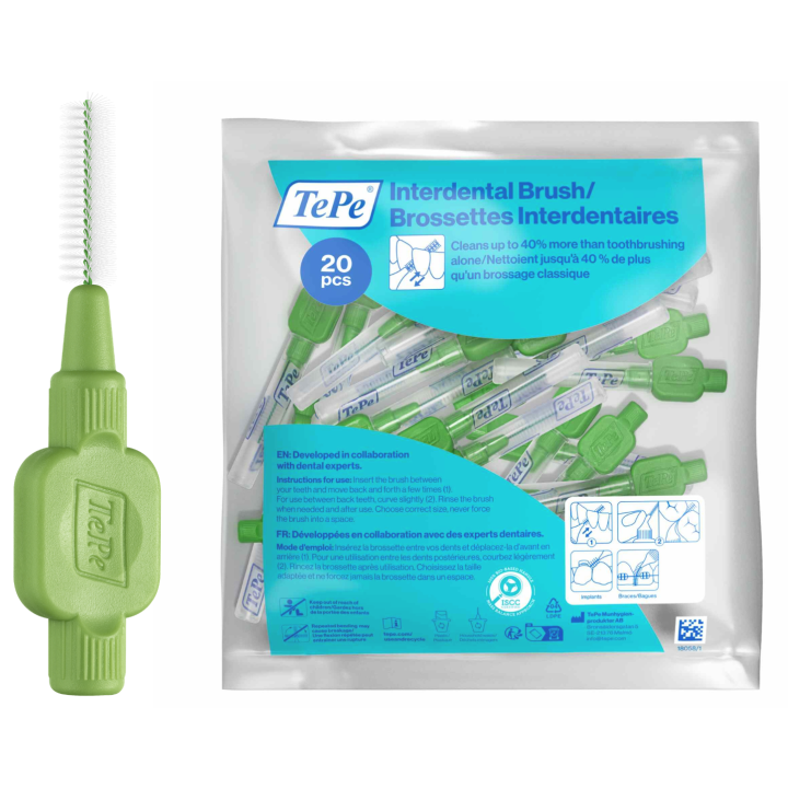 Original Interdentalbürsten grün Größe 5 (0,8 mm) TePe - 20 Bürsten