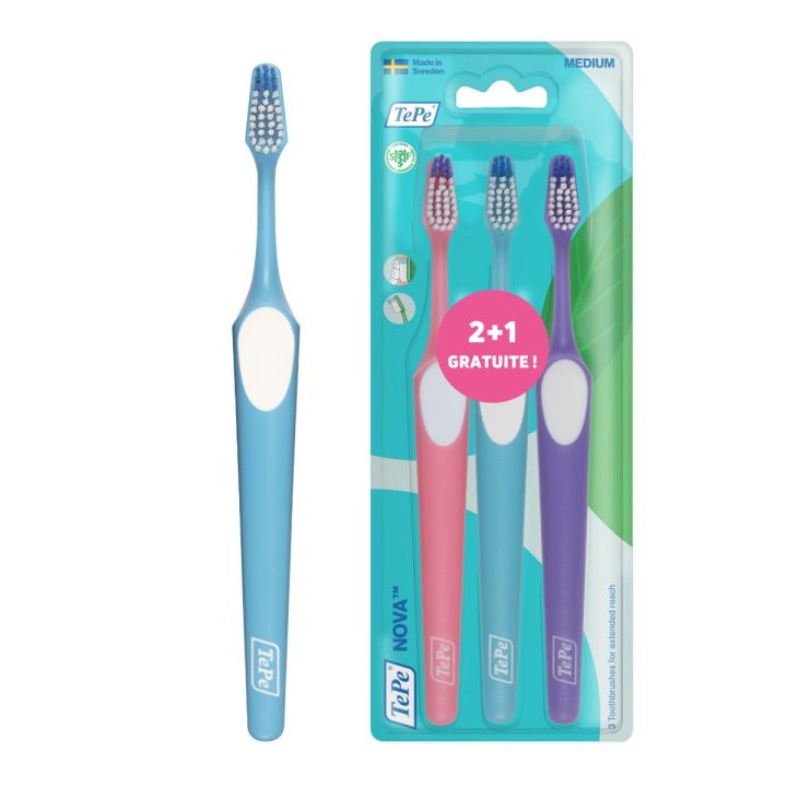 Zahnbürste Nova extra medium TePe - 3 Zahnbürsten