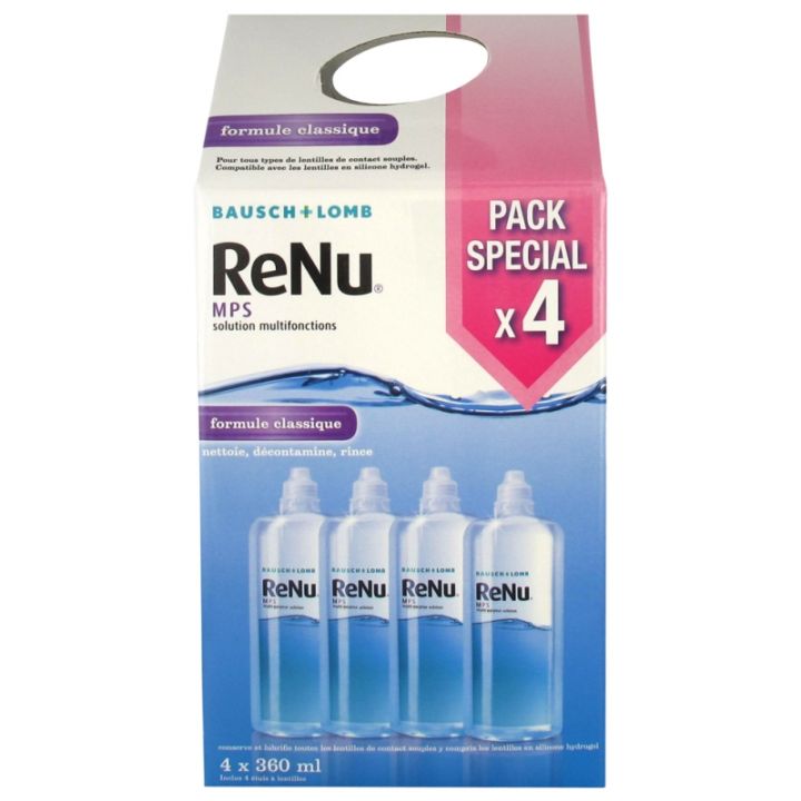 ReNu MPS Multifunktionslösung klassische Formel Bausch Lomb - 4er-Pack mit 360 ml Flaschen