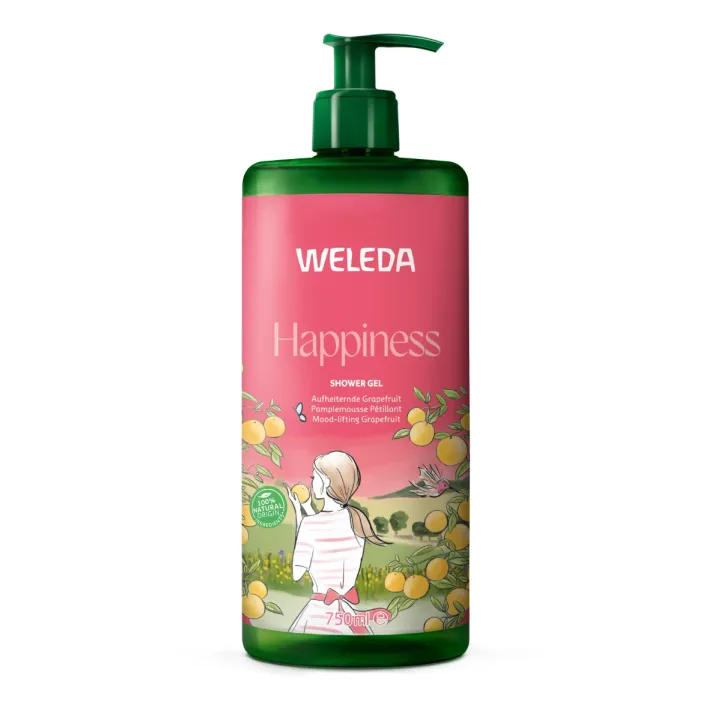Duschgel Happiness spritzige Grapefruit Weleda - Pumpflasche 750ml