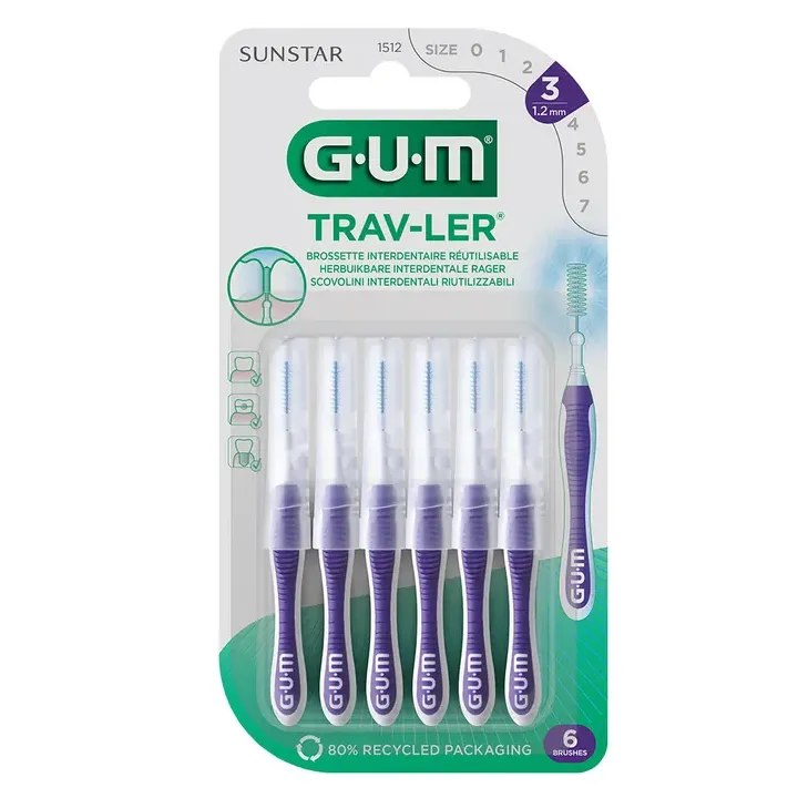 Interdentalbürste Sunstar Trav-ler 1,2 mm Gum - 6 Bürsten
