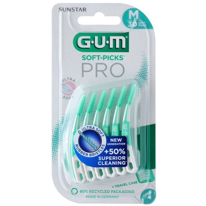 Soft-Picks Pro Interdentalbürsten Größe M GUM - Packung mit 12 Bürsten