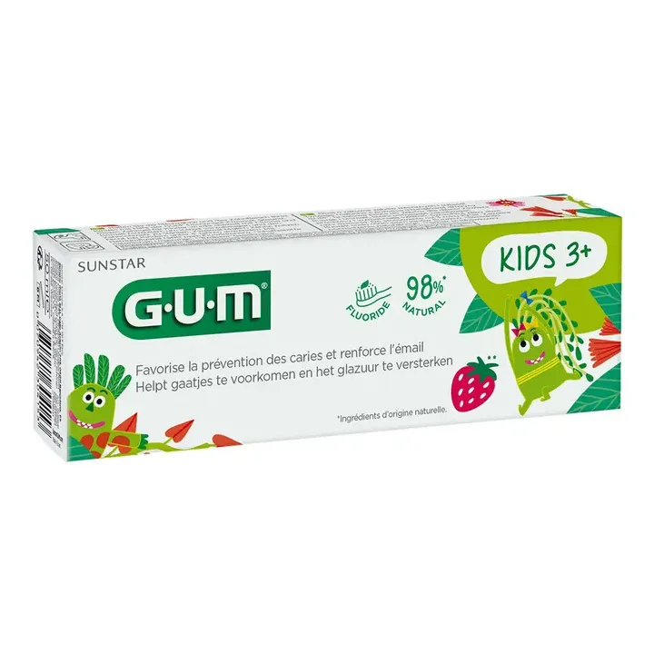 Zahnpasta für Kinder ab 3 Jahren, Geschmack Erdbeere, 50 ml Tube