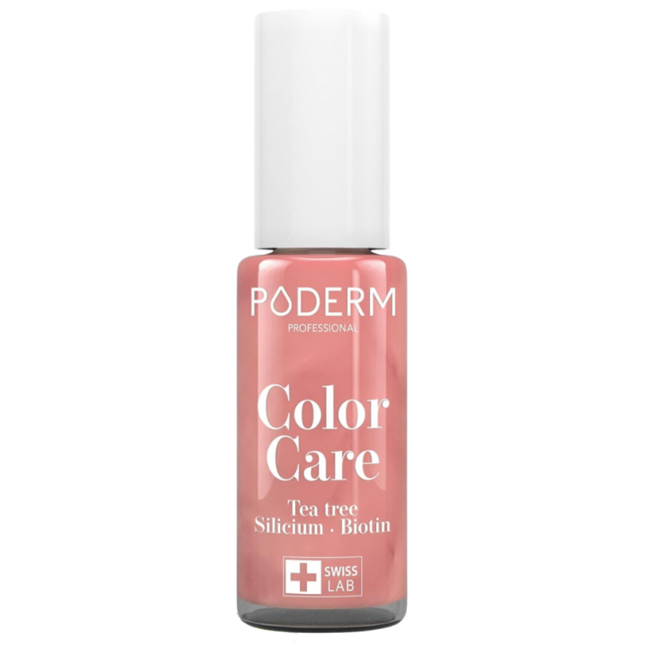 Farbpflege Nagellack Teebaumöl rosa glänzend Poderm - Flasche 8 ml