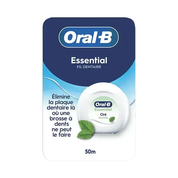 Essential Floss gewachstes Zahnseide mit Menthol Oral-B - Rolle mit 50m