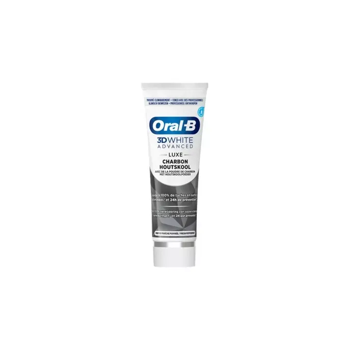 Zahnpasta 3D White Advanced Luxe Aktivkohle Oral-B - Tube mit 75 ml
