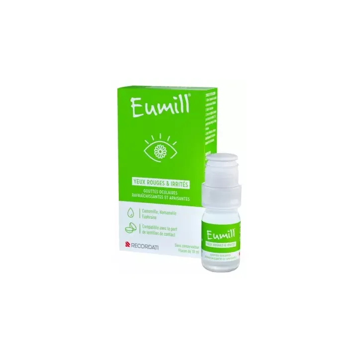 Augenreizende und rote Tropfen Eumill - Flasche mit 10 ml