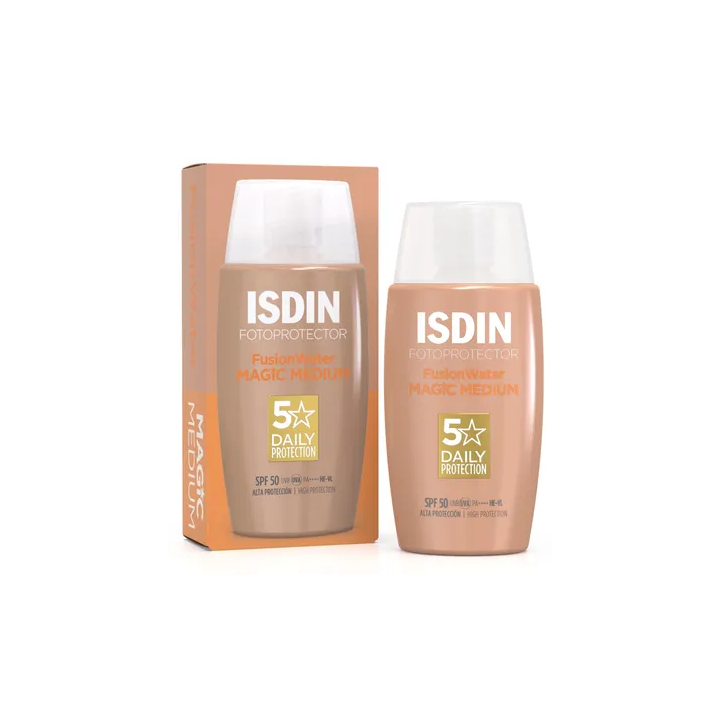 Fotoprotektor Fusion Water Magic Medium Isdin - Flasche mit 50 ml