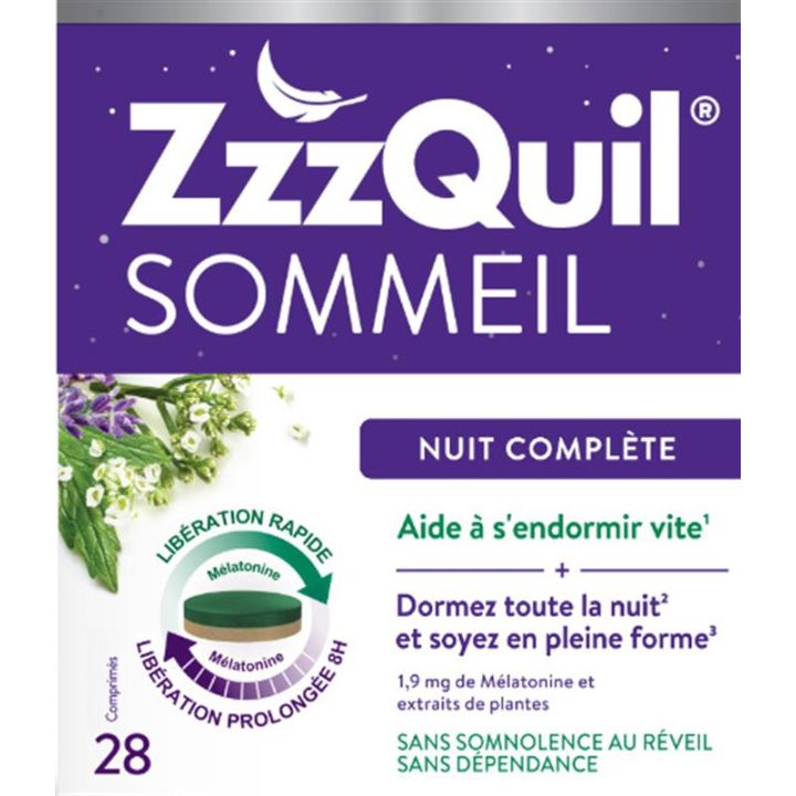 ZzzQuil Schlaf Nacht Komplett - Packung mit 28 Tabletten