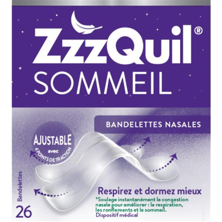 ZzzQuil Schlaf Nasenstreifen - Packung mit 26 Streifen