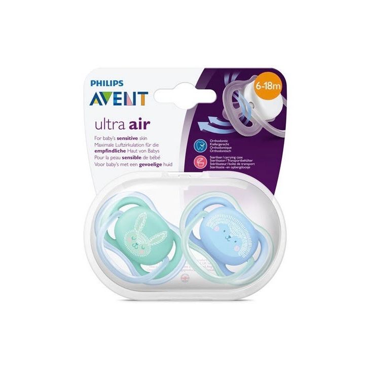 Ultra Air Schnuller 6-18 Monate Avent - 2er Pack Schnuller