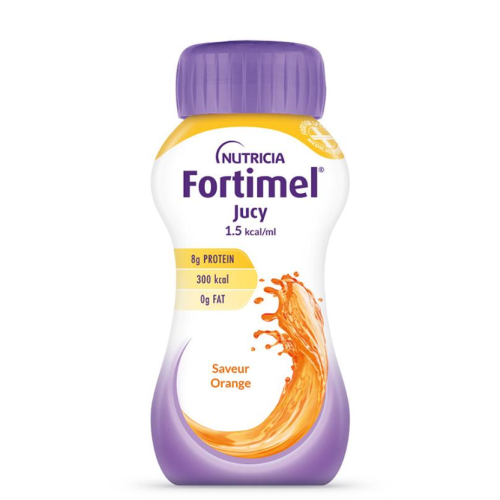 Fortimel Jucy 1,5 kcal Geschmack Orange Nutricia - 4 Flaschen à 200 ml