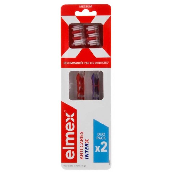 InterX mittel Elmex Kariesprophylaxe Zahnbürste - 2 Zahnbürsten