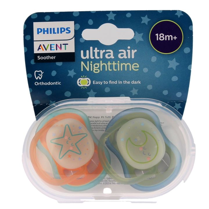 Ultra-Air Nachtschnuller +18 Monate Philips Avent - 2er Pack Schnuller