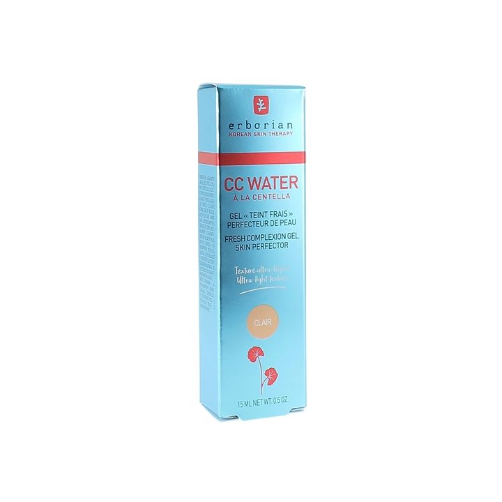 CC Water mit Centella Gel Teint Frisch Hautperfektionierer Hell Erborian - Tube mit 15ml