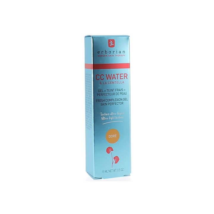 CC Water mit Centella Gel für einen frischen, perfekten Teint in Gold von Erborian - 15ml Tube