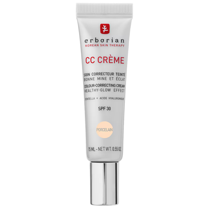 CC Creme Pflege Korrektur getönt SPF30 Farbton Porzellan Erborian - Tube mit 15ml