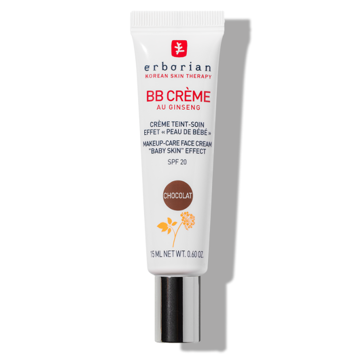 BB-Creme mit Ginseng in der Farbe Schokolade von Erborian - Tube mit 15 ml