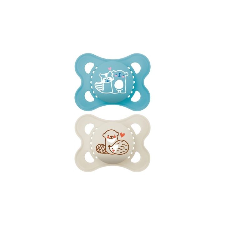 Silikon-Schnuller Nature 2-6 Monate MAM - Packung mit 2 Schnullern