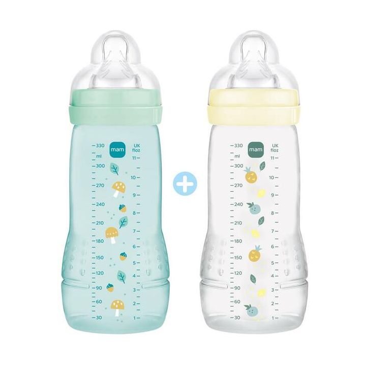 Easy Active Flaschen in den Farben Ice und Pearl ab 6 Monaten Mam - Set mit 2 Flaschen à 330 ml